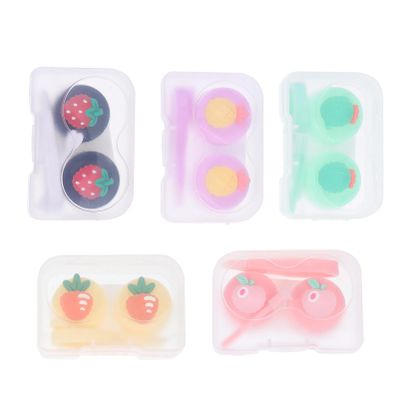 BCOATH 5pcs Lens Case Contacts Eye Lens Box Creative Holders for DIY Care Box for Storing and Organizing Random Color