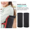 Parliky 2pairs Breathable Wheelchair Armrest Pad Non-slip Cushion for Elderly Walker Hand Support Pads Comfortable Grip for Mobility Scooters Black Cushion view 2