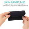 Parliky 2pairs Breathable Wheelchair Armrest Pad Non-slip Cushion for Elderly Walker Hand Support Pads Comfortable Grip for Mobility Scooters Black Cushion view 3