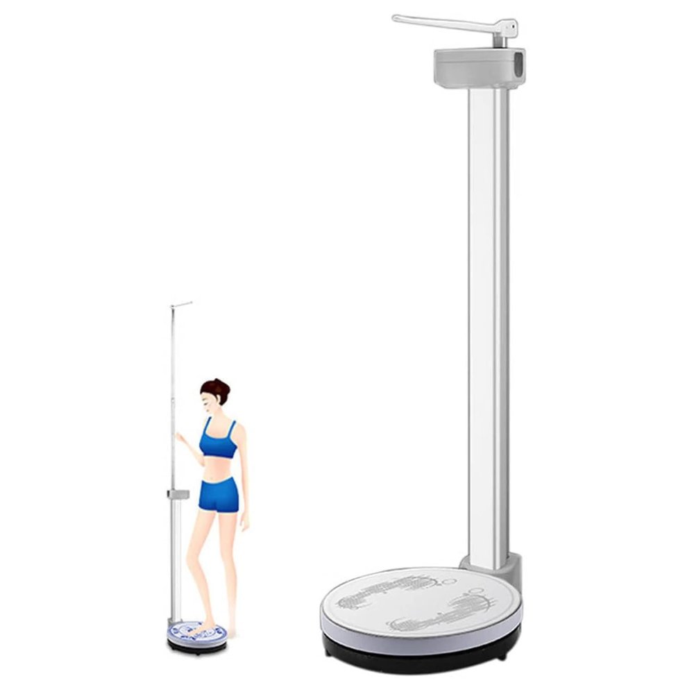 Electronic Weight Scales, Medical Office Scale With Anti-slip Base, 3-200kg Weight Range and Adjustable Telescopic Rod, Samrt Voice Broadcast and Easy To Read, For Homes, Pharmacies, Clinics