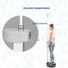 Electronic Weight Scales, Medical Office Scale With Anti-slip Base, 3-200kg Weight Range and Adjustable Telescopic Rod, Samrt Voice Broadcast and Easy To Read, For Homes, Pharmacies, Clinics view 2