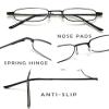TWINKLE TWINKLE 2 PACK Reading Glasses Slim Eyeglasses with Pen Clip Tube Case Portable Lightweight UK R282 (2 Pairs Brown, +125 Magnification) view 4