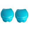 Healvian Denture Storage Box Plastic Denture Case 2Pcs Lightweight Portable with Strainer Hinge for False Teeth Storage at Work and Colleague Reunion view 2