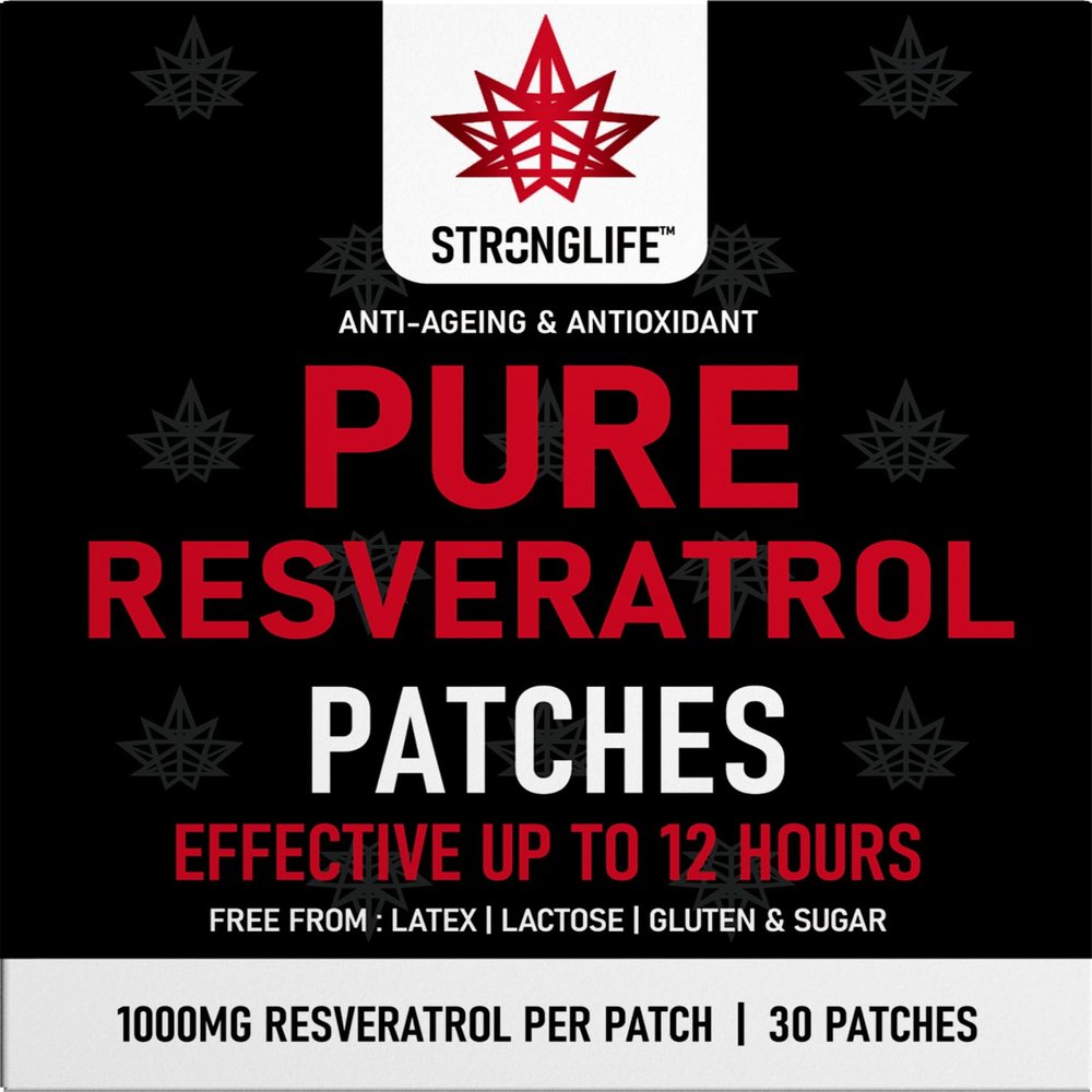Resveratrol 1000mg Transdermal Patches  30 Patches for Anti-Ageing and Antioxidant Support | High Absorption, Like Powders & Capsules, Easy to Use, Long-Lasting