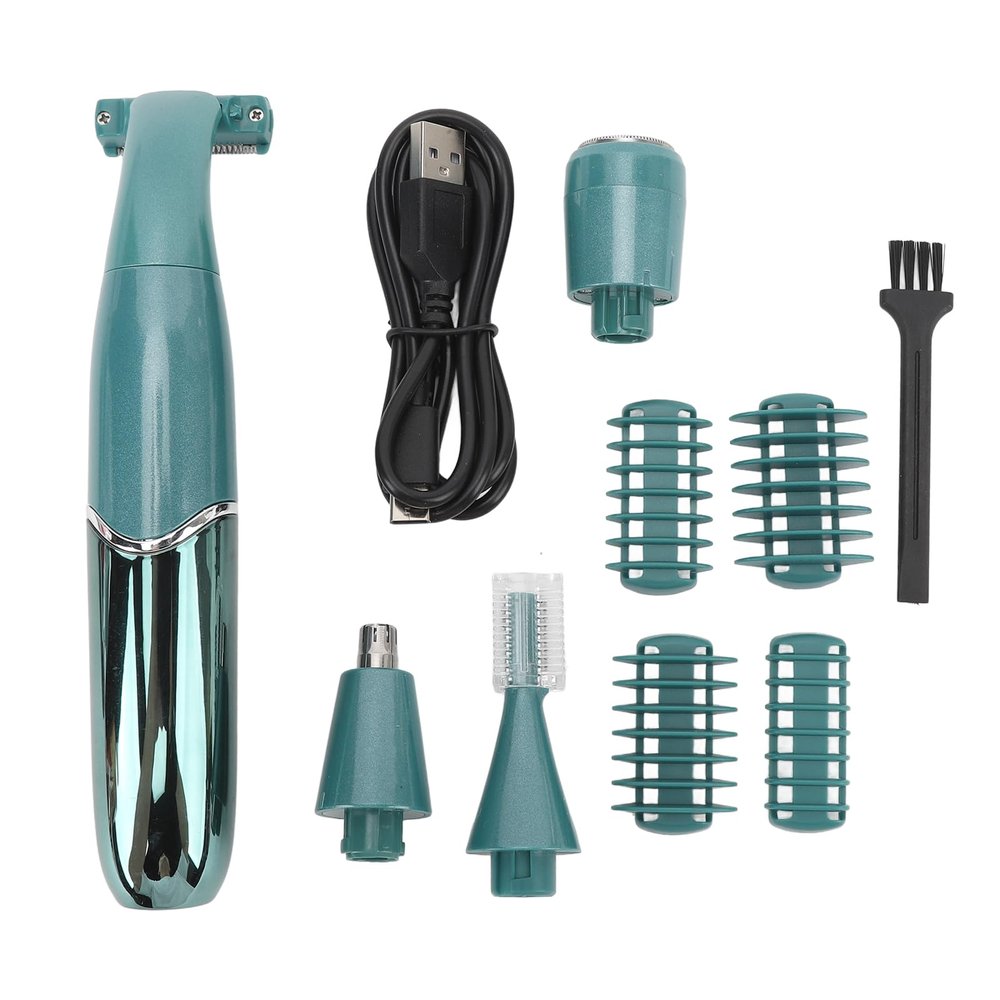4 in 1 Hair Trimmer, Specially Designed Blades, USB Rechargeable Portable, Ladies Facial Nose Hair Remover with Innovative Storage Compartment