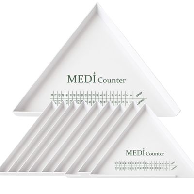 10 x Professional Triangle Tablet Counter - Durable Plastic Design (Large: 230mm)