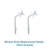 Miracle Smile Replacement Heads - 2 Pack - 13mm - Unique H-Shaped Flossing Head - Suitable for All Teeth Shapes & Sizes - Precision Cleaning - Great for Braces & Dentures view 2