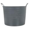 Azuma 42L Flexi Tubs 3 Pack - Versatile Large Garden Tubs with Handles, Handy Builders Buckets Heavy Duty, Ideal Bath Bucket & Flexi Bucket, Durable Flexible Buckets for Home & Garden (Grey) view 2