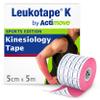 Leukotape K by Actimove Sports Edition Kinesiology Tape for Muscle Support and Pain Relief, 5cm x 5m, Pink, 1 Roll view 1