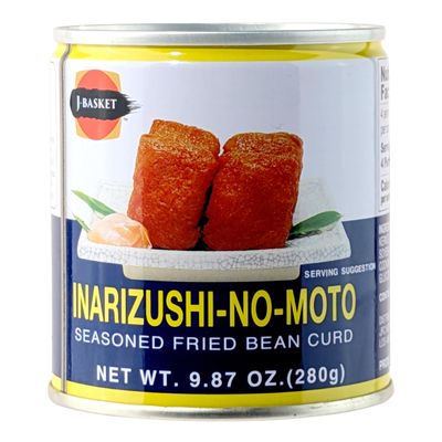 J-Basket Inarizushi no Moto Sweet & Savoury Seasoned Fried Bean Curd Pouches Ready To Filled with Sushi Rice 280g (Pack of 2)