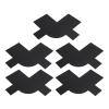 Beard Line Up Shaping Card, 5pcs Hairline Enhancement Card Multipurpose Portable Barber Styling Design Card for Home Travel (Black) view 2
