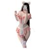cxbyjyg Sexy lingerie sexy cute maid outfit hot two dimensional role play uniform set Pink view 1