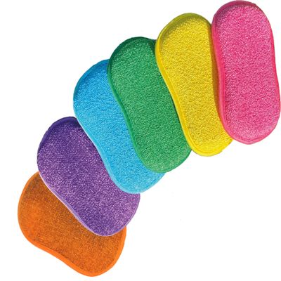 EPONGENIO 5+1 FREE - MYBO TV - 5 Sponges + 1 Free Double-Sided Reusable - Machine Washable - Scratch Resistant and Various Surfaces - Multicoloured - 11 cm x 17 cm