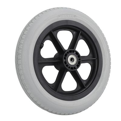 12 Inch PU Wheelchair Caster, Wheelchair 12 Inch Rear Wheel Long Lasting Non-Slip Tire with Strong Bearing Capacity, Professional Design, for Wheelchairs, Walkers