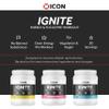 ICON Nutrition Ignite Pre-Workout - Pineapple Punch Flavour - 600g (30 Servings), Energy Formula for Maximum Performance, Focus & Endurance, Ideal for Gym, Workout Training (Scoop Included) view 4