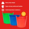 Amtech - 3 Pack Flexi Tub for Carrying Water, Soil, Bricks, Animal Feed and More, Super Strong Reinforced Handles, Durable and Long Lasting, Heavy Duty, Cold Resistant (Red, Green & Blue) (26L) view 3
