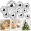 10PCS Disco Ball Cake Topper, 1970s Disco Ball Cake Picks Dance Party Supplies,Small Disco Balls Cake Decorations for Disco 70s Theme Party view 1