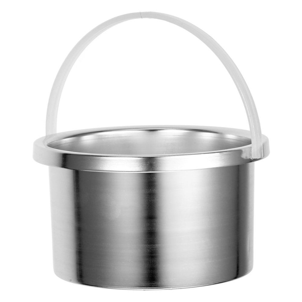 Beatifufu Wax Warmer Replacement Dish Metal Inner Pot 500ml Capacity Silicone Handle for Hair Removal Waxing Sessions at Beauty Salons