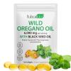 Oregano Oil 120 Softgels - 2 in 1 6000mg Oil of Oregano with Black SeedOil 200mg - 165mg Carvacrol -Natural & Non GMO -High Potency Immune and Digestive Support view 1