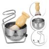 WOONEKY Stainless Steel Dish Rack for Shaving Tools Men Beard Brush Facial Beard Cleaning Appliance view 4