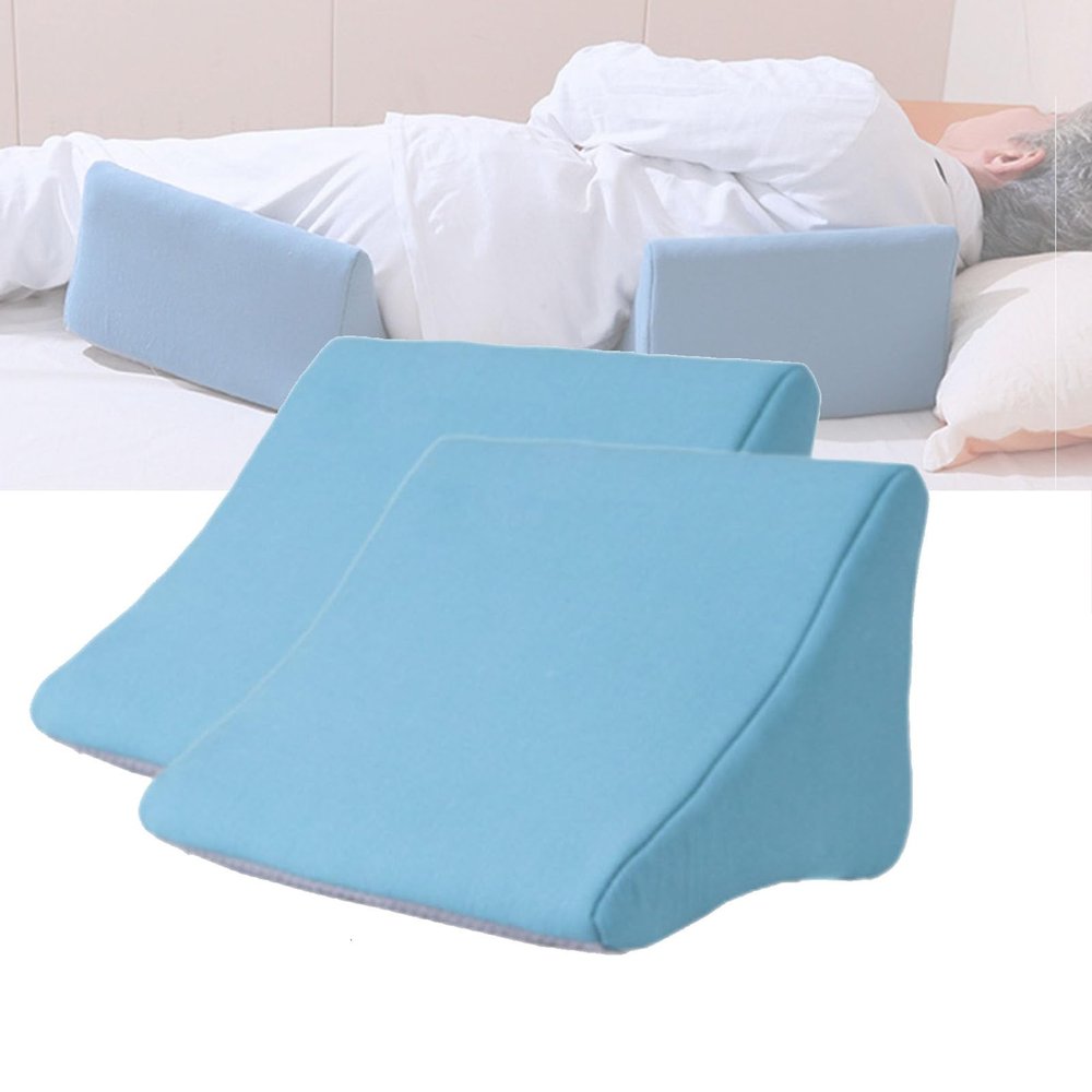 2pc Lateral Support for Wheelchair Side Guards Foam Wedge Pillows Contoured Wheelchair Cushion Side Padding Lateral Foam Wedge for Elderly Wheelchair Side Cushion