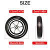 10 Incher Assembly, Front Wheel & Solid Tyre, 5-Spoke Aluminum Rim, Wheel Replacement for Wheelchairs/Black/25Cm/10In view 2