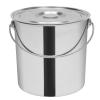 TONFEION Stainless Steel Bucket, Water Bucket, Milk Bucket, Thickened Kitchen Bucket, Feeding Bucket with a Lid, for Kkitchen, Industry, Catering (20L) view 1