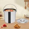 TONFEION Stainless Steel Bucket, Water Bucket, Milk Bucket, Thickened Kitchen Bucket, Feeding Bucket with a Lid, for Kkitchen, Industry, Catering (20L) view 3