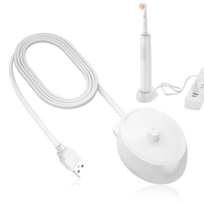 for Oral B Electric Toothbrush Charger USB Plug Inductive Toothbrush Replacement Base Compatible with B-raun Pro 3 iO3 iO4 iO5 iO6 Type 3757 Charging Base Waterproof Universal USB Plug Adapter