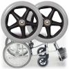 2 Pcs Wheelchair Casters, 6" 7" 8" Solid Wheel Replacement For Wheelchairs Walker, Black/Grey, Mounting Hole Diameter 0.3", Silence & Anti-wear, Front Wheelchair Wheel Replacement Part(Grey,170mm (7 view 1