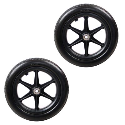12/300mm Wheel Replacement for Wheelchairs,PU Rear Caster Fits Most Sunrise,Medline,Drive,Invacare,E&J,Guardian,ALCO & Other Manual Wheelchairs,No Noise,Total Capacity 200lbs