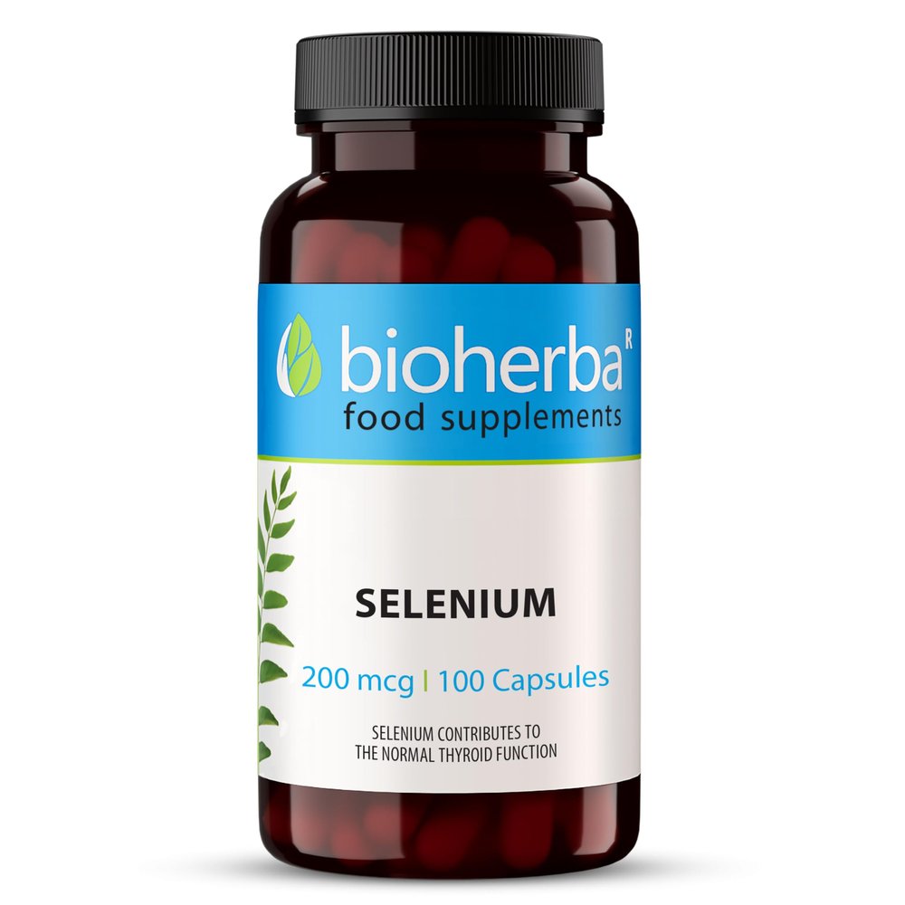 Selenium 200 mcg  100 Capsules | Antioxidant and Immune Support for Hair and Nail Health by BIOHERBA