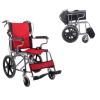 Lightweight Wheelchairs for Adults, Ultra Lightweight Folding Wheelchair with Handbrakes Breathable Cushions, Disabled Wheel Chair Trolley Hand-Push Mobility Scooter(Red) view 1