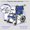 Lightweight Wheelchairs for Adults, Ultra Lightweight Folding Wheelchair with Handbrakes Breathable Cushions, Disabled Wheel Chair Trolley Hand-Push Mobility Scooter(Red) view 4