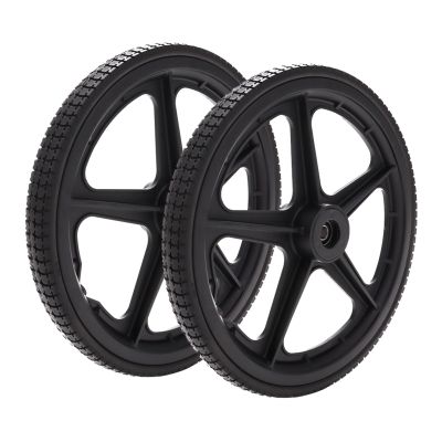 1 Pair 14 Inch Solid Wheel Replacement for Wheelchair Walkers Rollators Wheel Accessories, Polyurethane Tire, ABS Wheel Hub