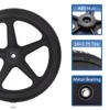 1 Pair 14 Inch Solid Wheel Replacement for Wheelchair Walkers Rollators Wheel Accessories, Polyurethane Tire, ABS Wheel Hub view 4