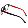 Mini Brille - Flex Reading Glasses with Rectangle Lens, Case included, Lightweight Plastic Frame Black with Red Accent, Specs Men and Women +1.50 Magnification view 4