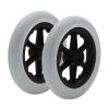 12in Wheelchair Wheels Assembly, 2Pcs Wheelchair Rear Wheel Replacement, Non-Inflatable Solid Tire, ABS Wheel Hub, 1/2" Bearings view 1