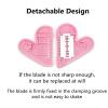 2Pcs Heart Double-Sided Hair Comb Heart-Shaped Bangs Trimmer Manual Hair Cutting Knife Hair Split End Trimmer Girls Hair Cut Accessories Grooming Thinning Hair Cutter Tool for Kids Women view 3