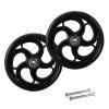 1 Pair of 5inch Solid Wheelchair Wheels, Manual Wheelchair Front Wheels, Wheelchair Replacement Parts, Bearing: 8mm (5/16") view 1