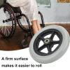 2 Pcs Front Wheel Tires For Wheelchair, Wheelchair Front Caster, 6" 7" 8" Wheelchair Wheels, 5/16" (8 Mm) Bearing, Solid Front Caster, Replacement Wheels For Walkers Rollators And Wheelchairs view 3
