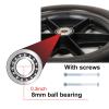 2 Pcs Front Wheel Tires For Wheelchair, Wheelchair Front Caster, 6" 7" 8" Wheelchair Wheels, 5/16" (8 Mm) Bearing, Solid Front Caster, Replacement Wheels For Walkers Rollators And Wheelchairs view 4