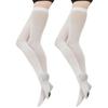 2 Pairs Thigh High Anti Embolism Compression Stockings for Women & Men, 15-20mmHg TED Hose Socks, 2X-Large view 1