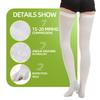 2 Pairs Thigh High Anti Embolism Compression Stockings for Women & Men, 15-20mmHg TED Hose Socks, 2X-Large view 3