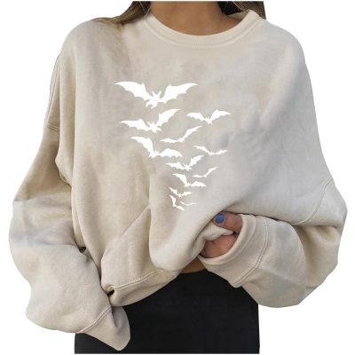 WILLBEST women halloween top pullover sweatshirts sweatshirts pumpkin print funny tees tops vintage print pullover halloween pajamas dress