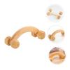 Gogogmee Lightweight Wooden Massage Roller for Muscle Relief and Comfort, Handheld Back Massager Suitable for Home and Yoga Use, Khaki Colour with Comfortable Design view 2