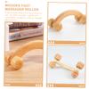 Gogogmee Lightweight Wooden Massage Roller for Muscle Relief and Comfort, Handheld Back Massager Suitable for Home and Yoga Use, Khaki Colour with Comfortable Design view 3