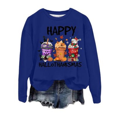 WILLBEST women's tee loose ghost tee autumn clothes 2024 tops skull horror skull skeletons crewneck tunics pumpkins halloween costumes for men women's halloween cardigan