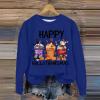 WILLBEST women's tee loose ghost tee autumn clothes 2024 tops skull horror skull skeletons crewneck tunics pumpkins halloween costumes for men women's halloween cardigan view 3