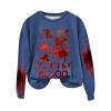 WILLBEST oversized halloween sweatshirt women ghost pumpkin letter print letter plaid leopard tops autumn clothes 2024 halloween tops leopard pumpkin hoodies pullover stripe sexy view 1